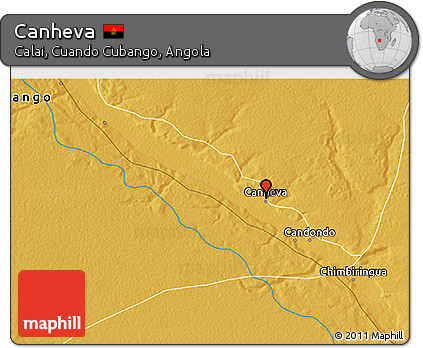 Physical 3D Map of Canheva