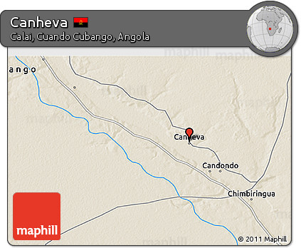 Shaded Relief 3D Map of Canheva