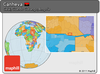 Political Location Map of Canheva