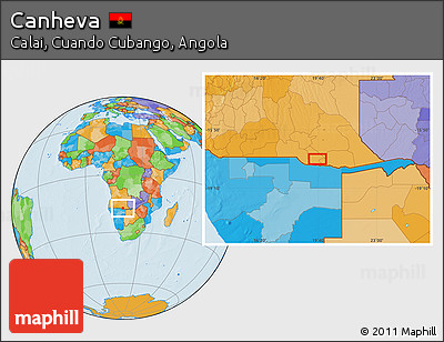 Political Location Map of Canheva