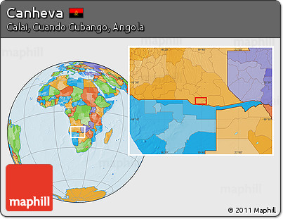 Political Location Map of Canheva