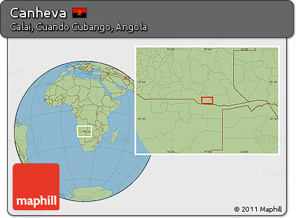 Savanna Style Location Map of Canheva