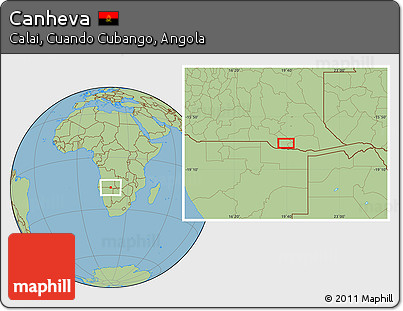 Savanna Style Location Map of Canheva