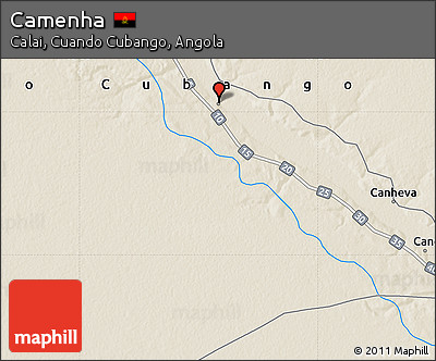 Shaded Relief Map of Camenha