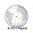 Outline Map of the Area around 17° 30' 31" S, 19° 28' 30" W, rectangular outline