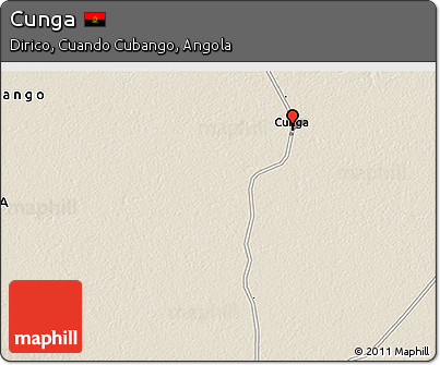 Shaded Relief 3D Map of Cunga
