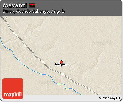 Shaded Relief 3D Map of Mavanzi