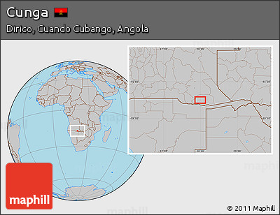 Gray Location Map of Cunga