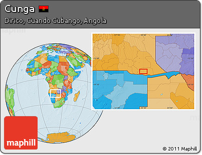 Political Location Map of Cunga