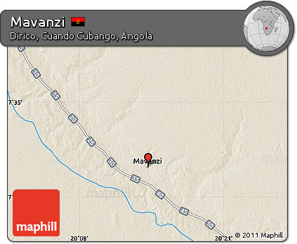 Shaded Relief Map of Mavanzi