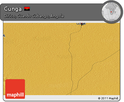 Physical Panoramic Map of Cunga