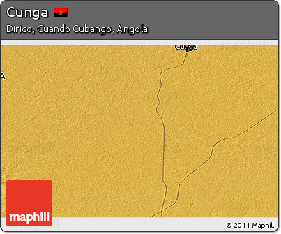 Physical Panoramic Map of Cunga