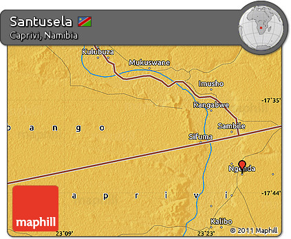 Physical Map of Santusela
