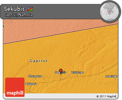 Political 3D Map of Sekubis