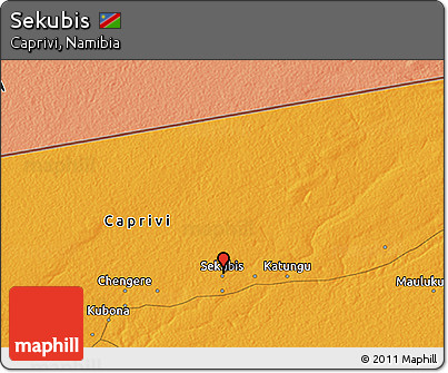 Political 3D Map of Sekubis