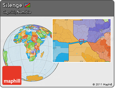Political Location Map of Silenge