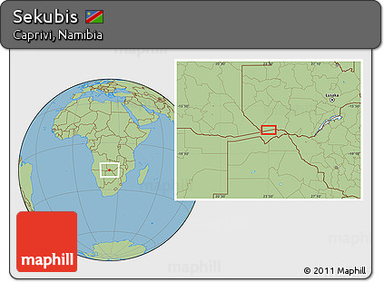 Savanna Style Location Map of Sekubis