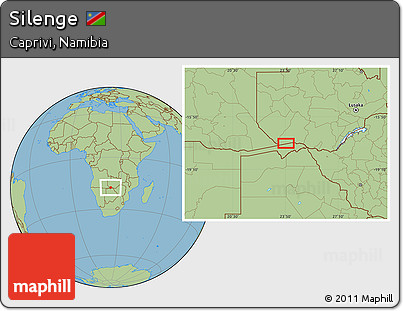 Savanna Style Location Map of Silenge