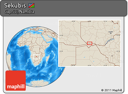 Shaded Relief Location Map of Sekubis