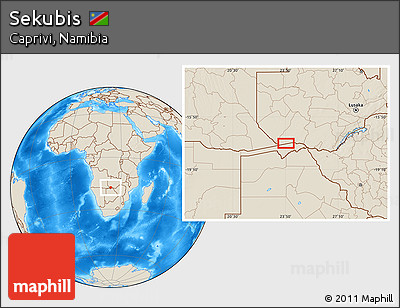 Shaded Relief Location Map of Sekubis