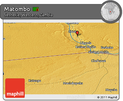 Physical Panoramic Map of Matombo