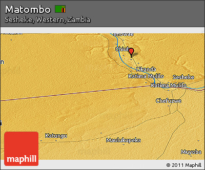 Physical Panoramic Map of Matombo