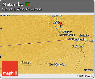Physical Panoramic Map of Matombo