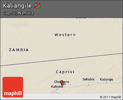 Shaded Relief Panoramic Map of Kaliangile