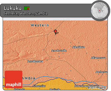 Political 3D Map of Lukuku