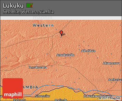 Political 3D Map of Lukuku