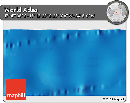 Physical 3D Map of the Area around 17° 30' 31" S, 24° 34' 30" W