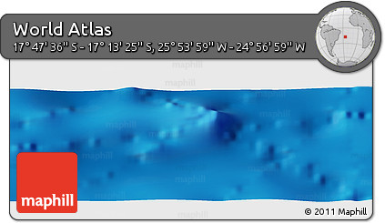 Physical Panoramic Map of the Area around 17° 30' 31" S, 25° 25' 29" W