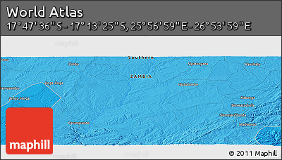 Political Panoramic Map of the Area around 17° 30' 31" S, 26° 25' 29" E