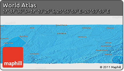 Political Panoramic Map of the Area around 17° 30' 31" S, 26° 25' 29" E