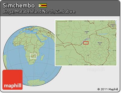 Savanna Style Location Map of Simchembo