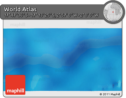 Physical 3D Map of the Area around 17° 30' 31" S, 2° 28' 30" W