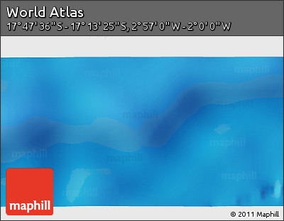 Physical 3D Map of the Area around 17° 30' 31" S, 2° 28' 30" W