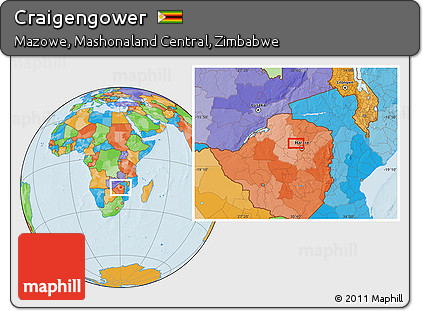 Political Location Map of Craigengower