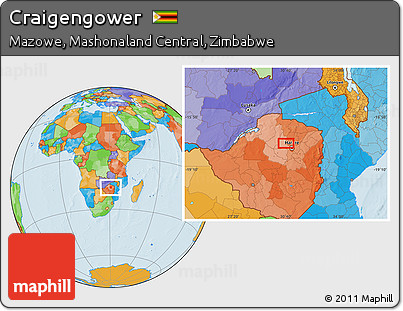 Political Location Map of Craigengower