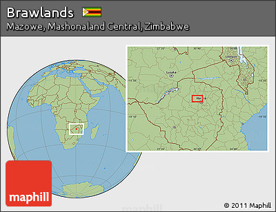 Savanna Style Location Map of Brawlands