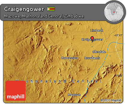 Physical Map of Craigengower