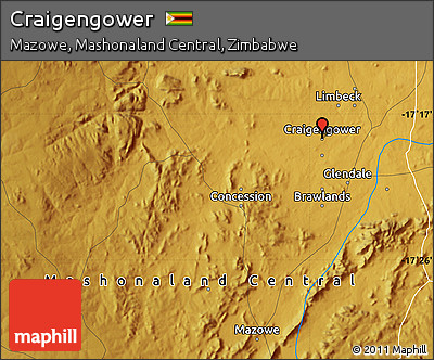 Physical Map of Craigengower