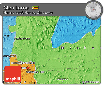 Political Map of Glen Lorne