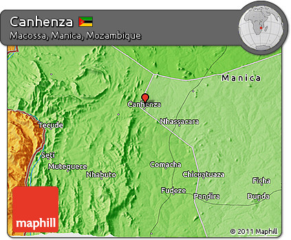 Political 3D Map of Canhenza