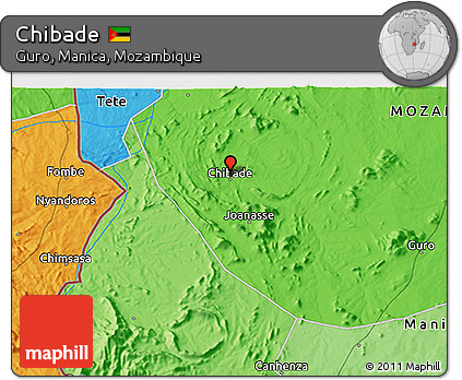 Political 3D Map of Chibade
