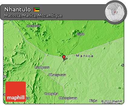 Political 3D Map of Nhantulo
