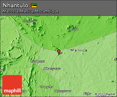 Political 3D Map of Nhantulo