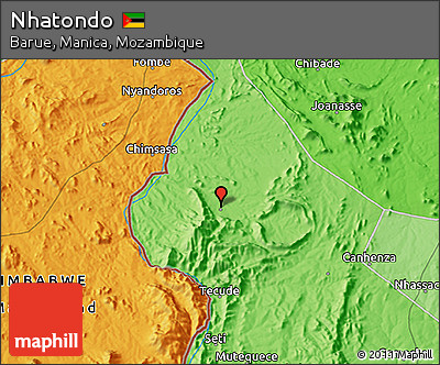 Political 3D Map of Nhatondo