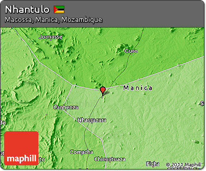 Political 3D Map of Nhantulo