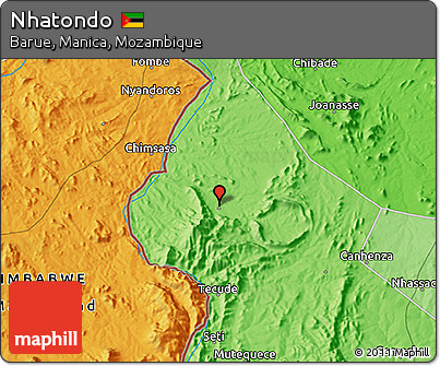 Political 3D Map of Nhatondo